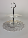 Two-tiered Glass Serving Stand