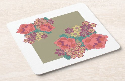 Set of 6 Ochre Glen Collection Stationery Paper Coasters