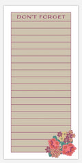"Don't Forget" Notepad | Ochre Glen Stationery Collection (3.8" × 7.8") — vintage item from Guest House Vintage Treasures