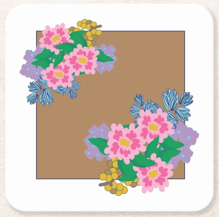 Set of 6 Goldenrod Grove Collection Stationery Paper Coasters — vintage item from Guest House Vintage Treasures (view 1)