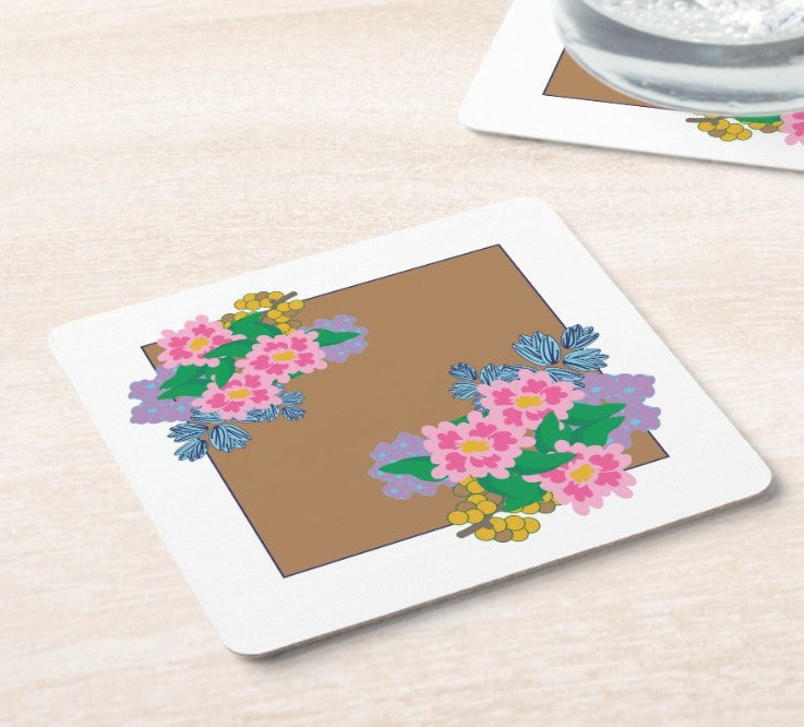Set of 6 Goldenrod Grove Collection Stationery Paper Coasters — vintage item from Guest House Vintage Treasures (view 2)