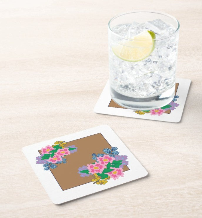 Set of 6 Goldenrod Grove Collection Stationery Paper Coasters — vintage item from Guest House Vintage Treasures (view 3)