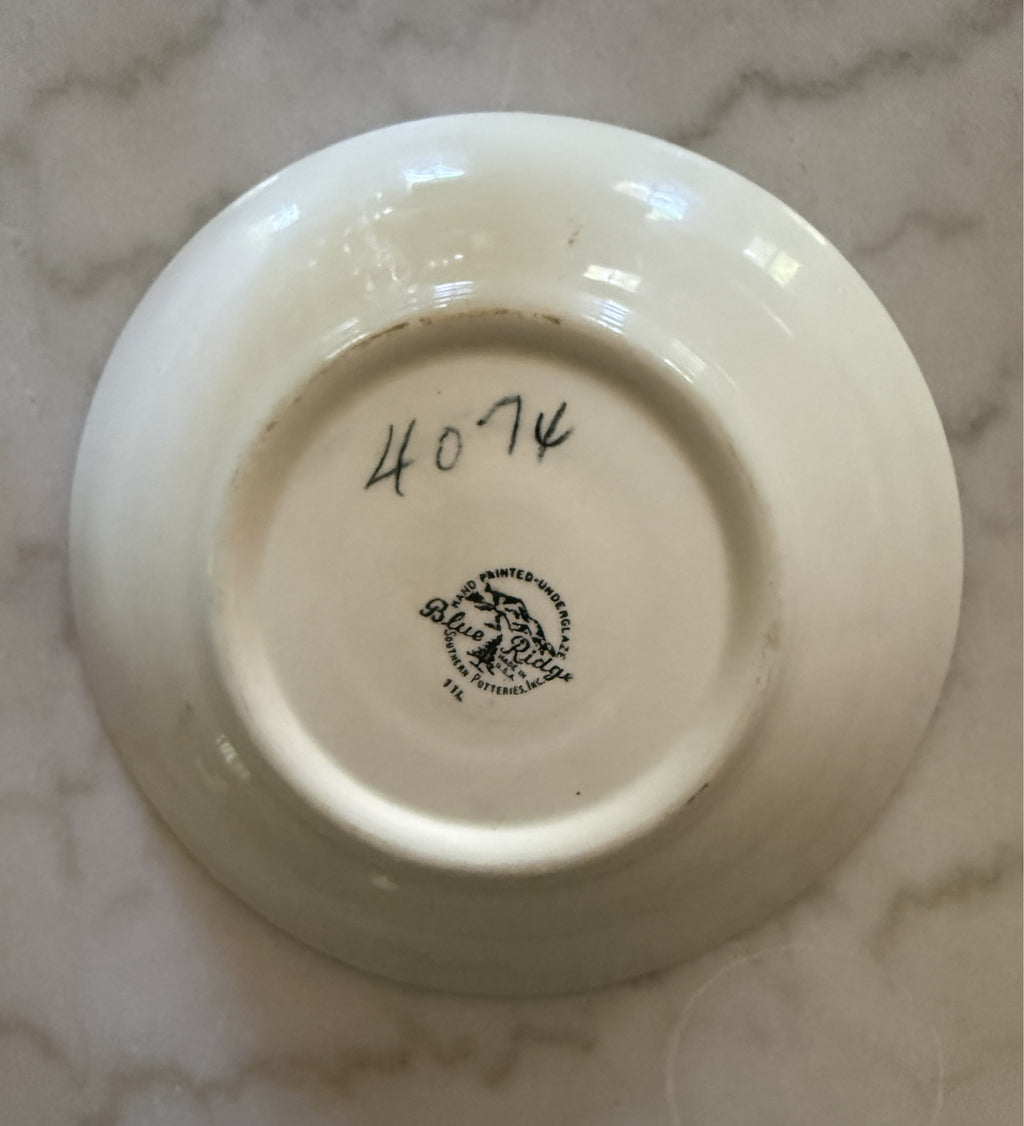 Blue Ridge Pottery Hand-Painted 9" Serving Bowl