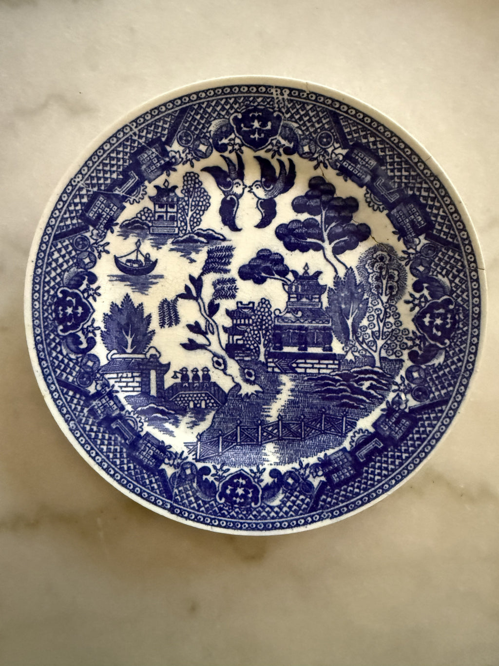 Blue Willow Bread & Butter Plate | 6" Blue and White Transferware | Made in Japan