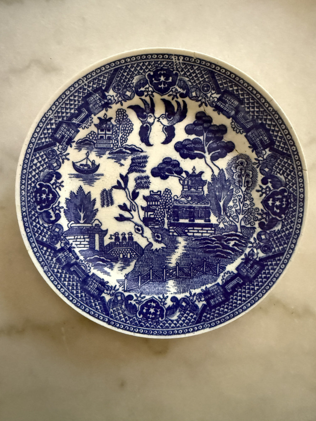 Blue Willow Bread & Butter Plate | 6" Blue and White Transferware | Made in Japan