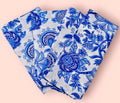 Set of Four Blue and White Floral Napkins — vintage item from Guest House Vintage Treasures (view 1)