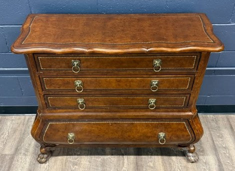 4 Drawer Claw‑Foot Chest of Drawers with Lion Head Pulls