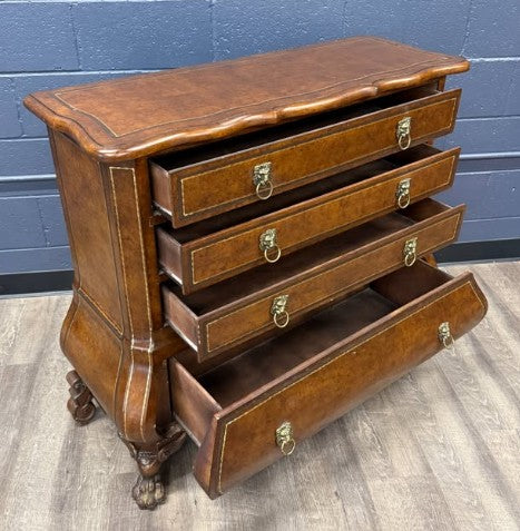 4 Drawer Claw‑Foot Chest of Drawers with Lion Head Pulls