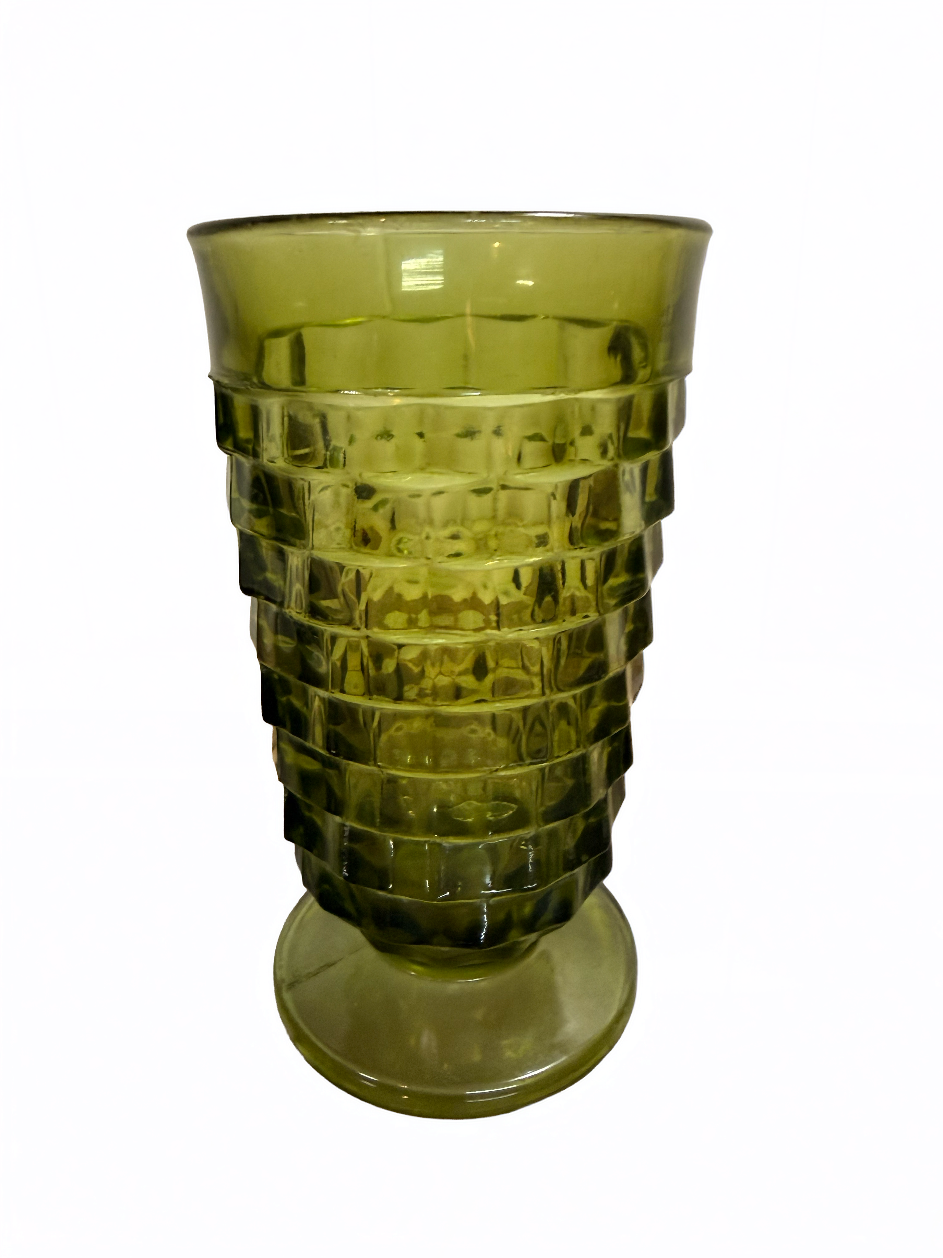 Tall Fostoria Tumbler-American Pattern in Green