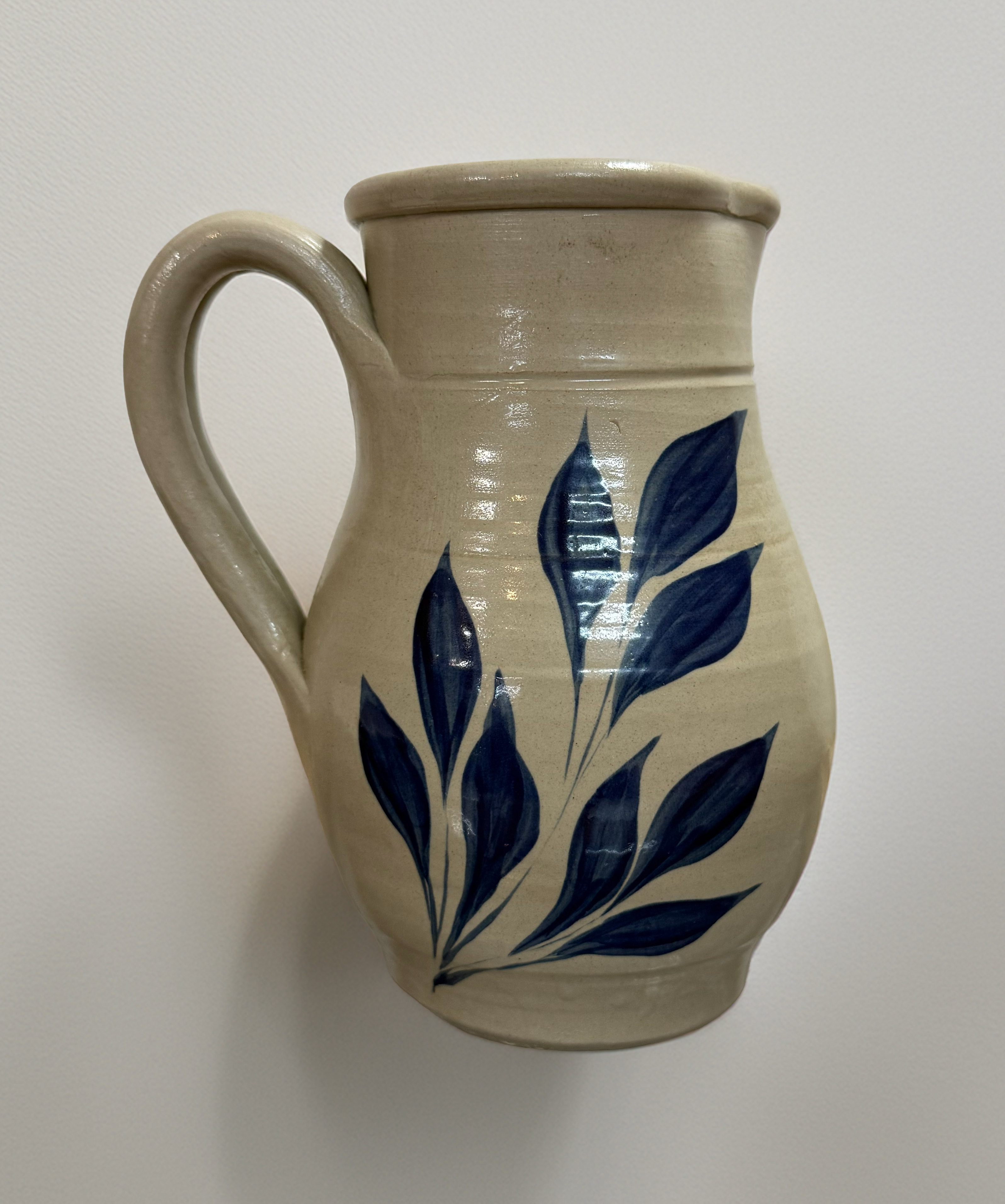 Salt-glazed German Stoneware Pitcher