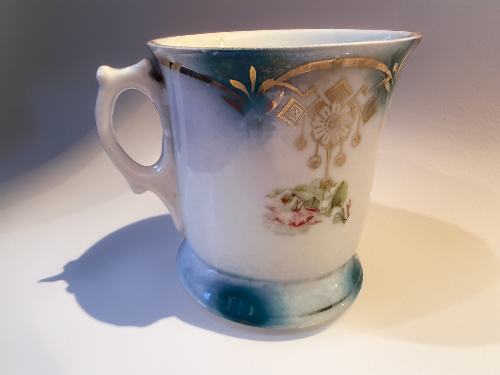 Leuchtenburg Germany Cobalt & Gold Floral Mug