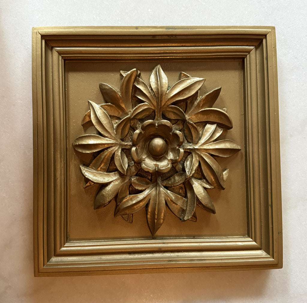 Gold Plaster Trivet Duo