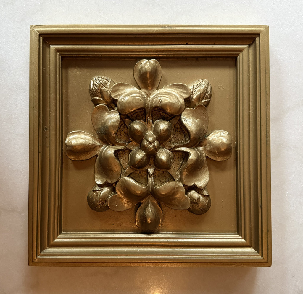Gold Plaster Trivet Duo