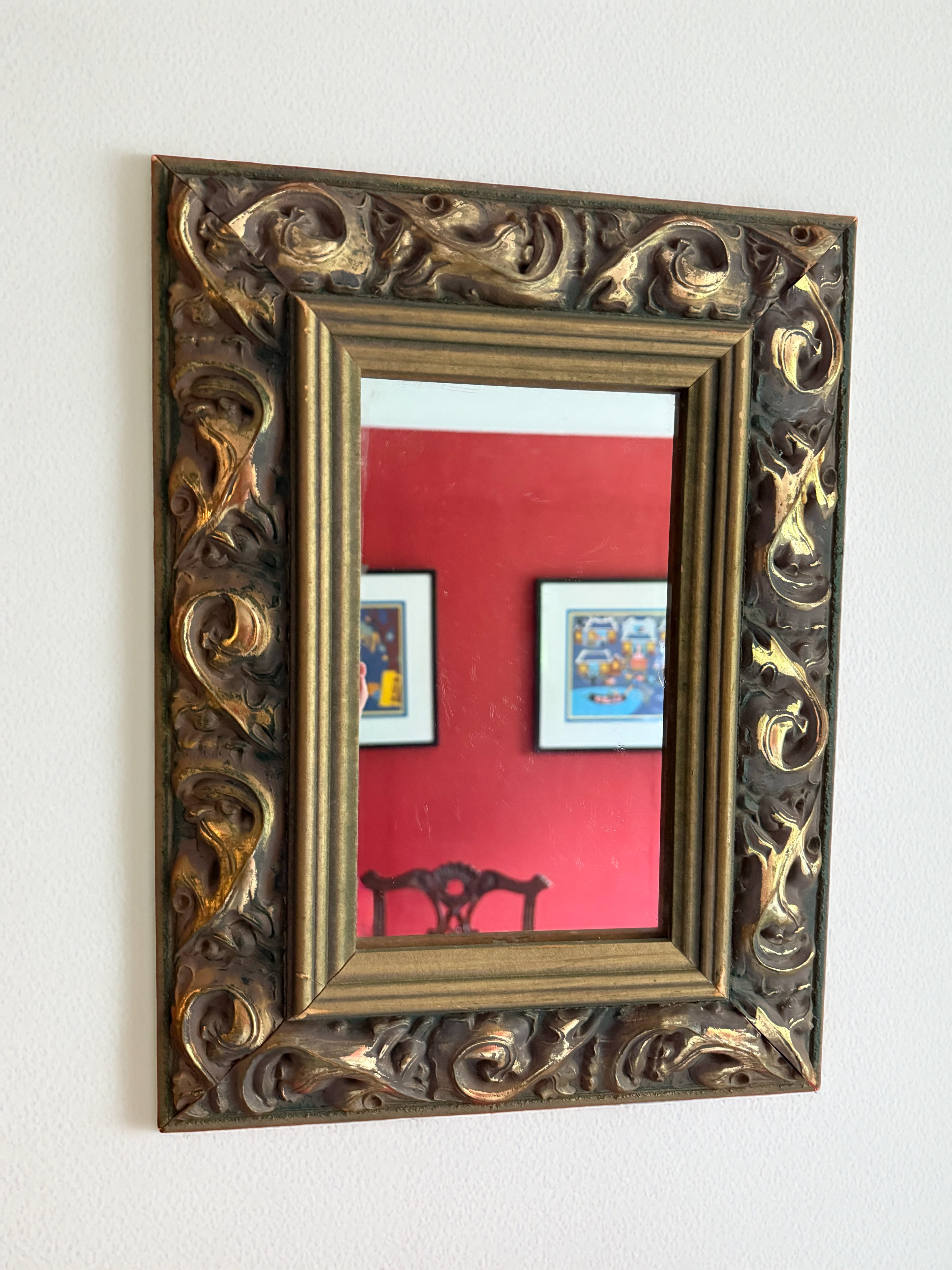 Ornate Gold Framed Wall Mirror