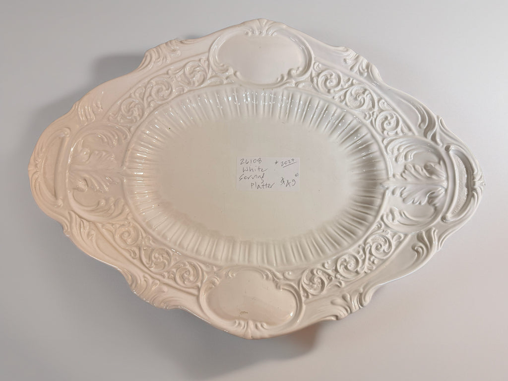 Large White Ceramic Serving Platter