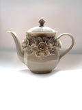Godinger & Co. Rosemary Handmade Rose Applique Teapot — vintage item from Guest House Vintage Treasures (view 1)